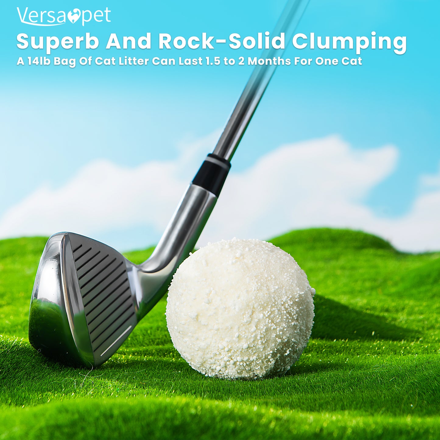 VersaPet Cassava Cat Litter - Detect Urine Blood | No Dust | Superb Clumping | Fragrance-Free | Strong Odor Control | Plant Based  (3bags, 14lb/bag)