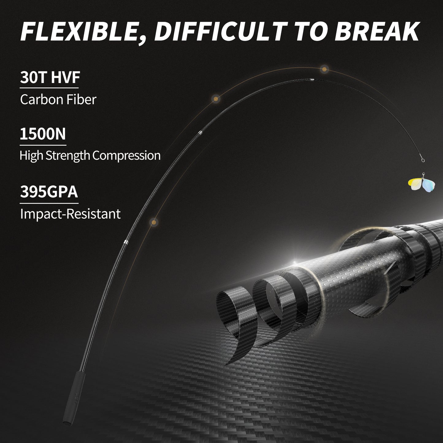 Uah Pet - Retractable Cat Wand Toy with 4 Piece Teasers