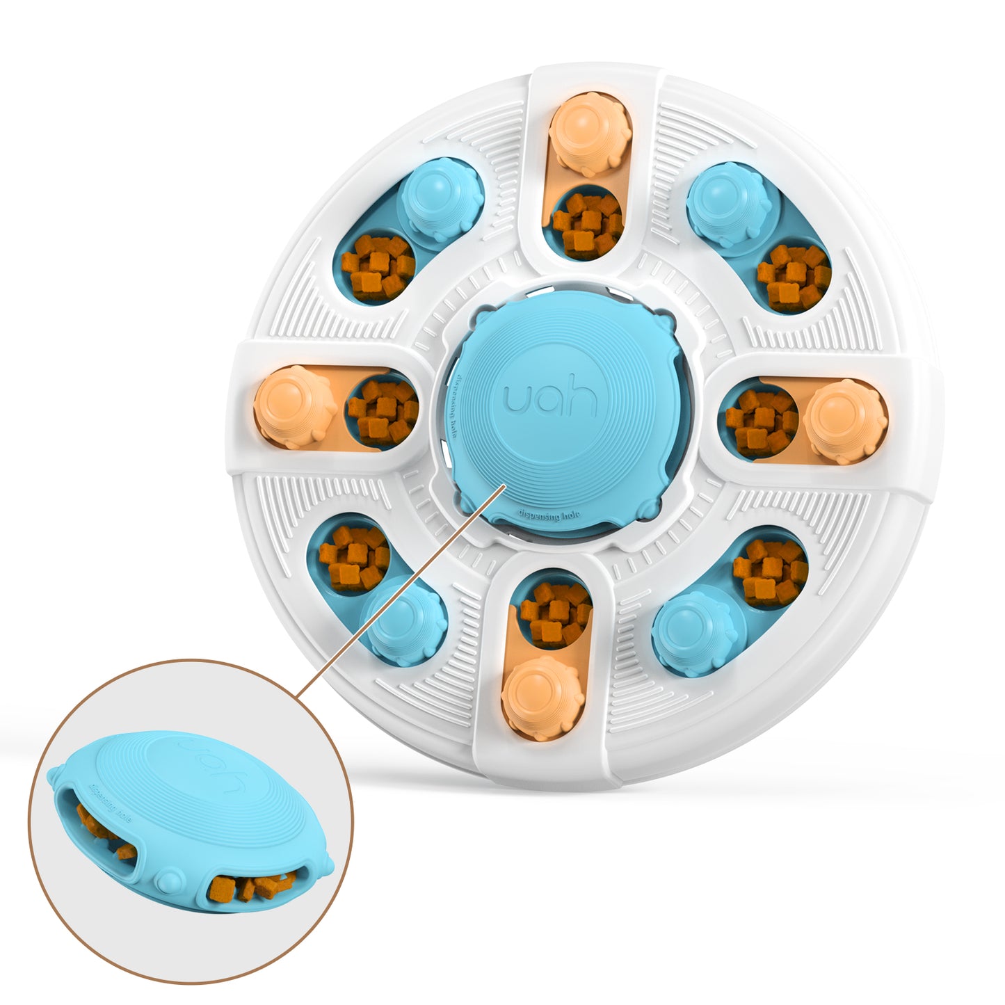 Uah Pet 2-in-1 Treat Dispensing Dog Puzzle Toys