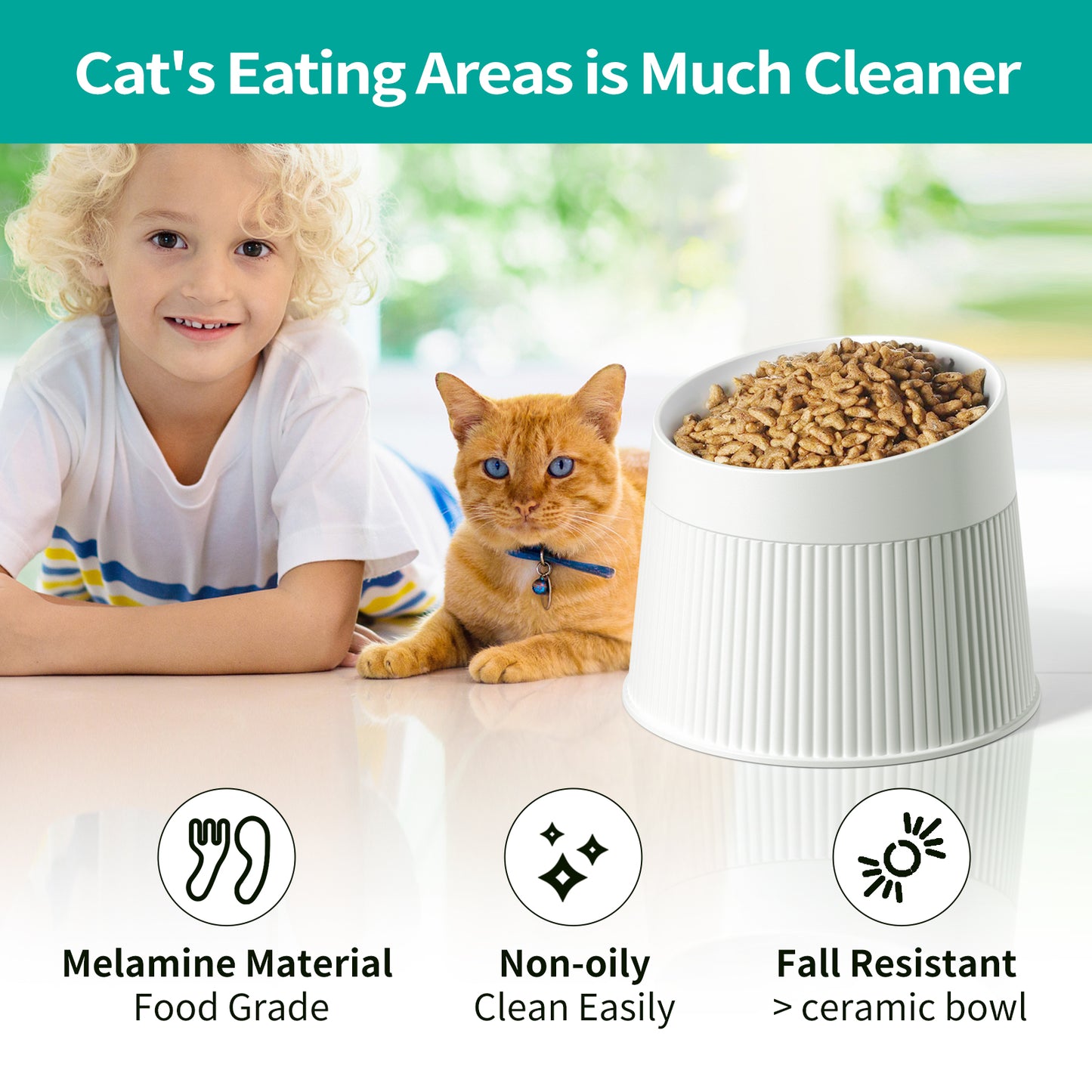 Uah Pet - Elevated Cat Bowls