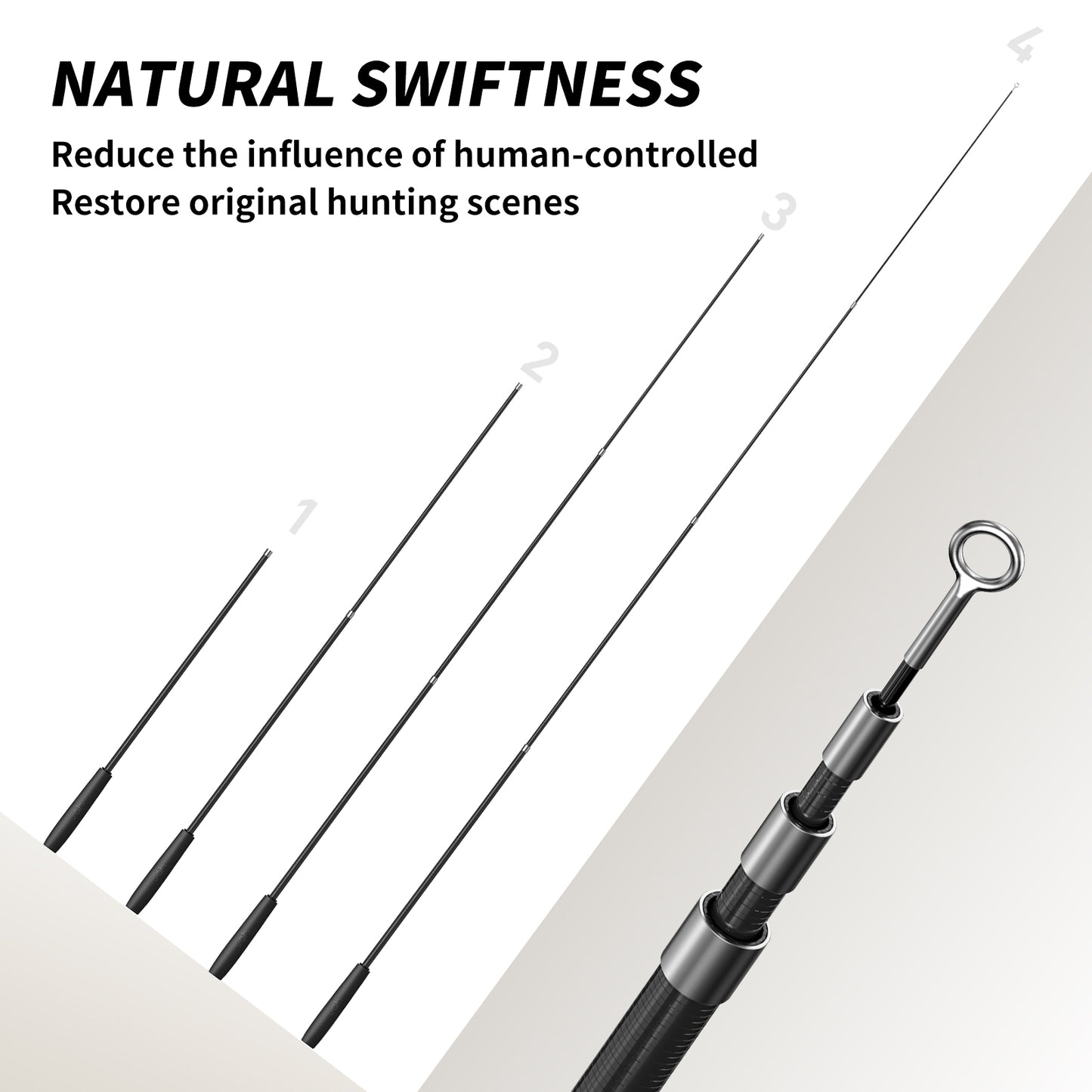 Uah Pet - Retractable Cat Wand Toy with 4 Piece Teasers