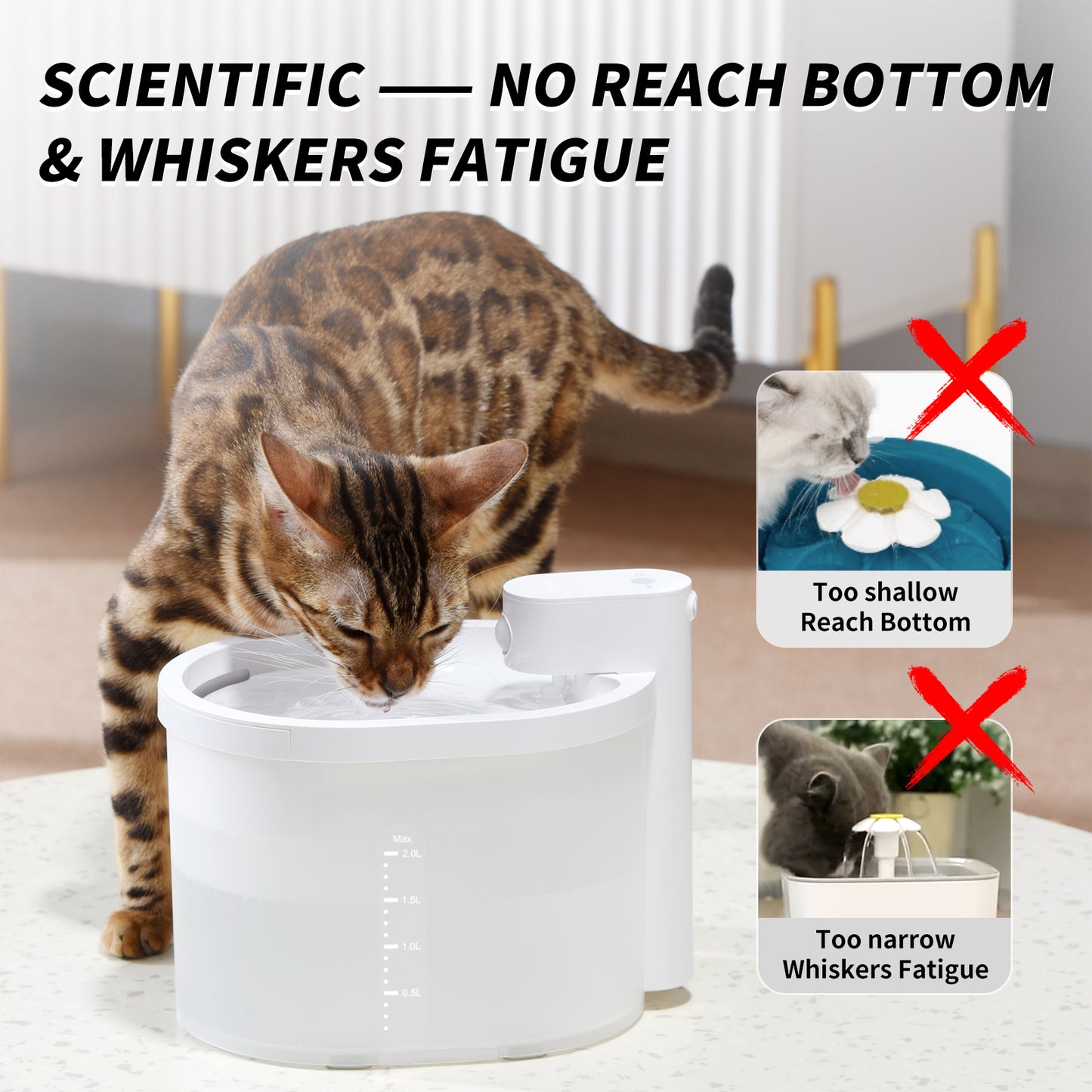 Uah Pet - ZERO Wireless And Automatic Cat Water Fountain