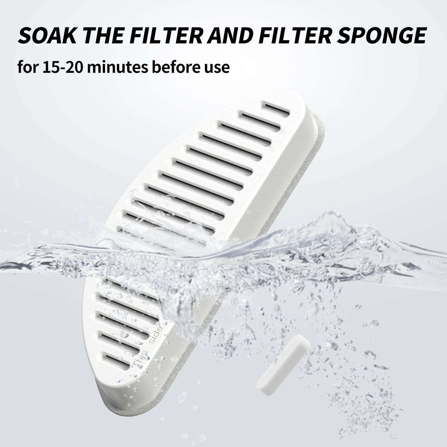 Uah Pet Replacement Filter for ZERO Cat Water Fountain (6 pcs)