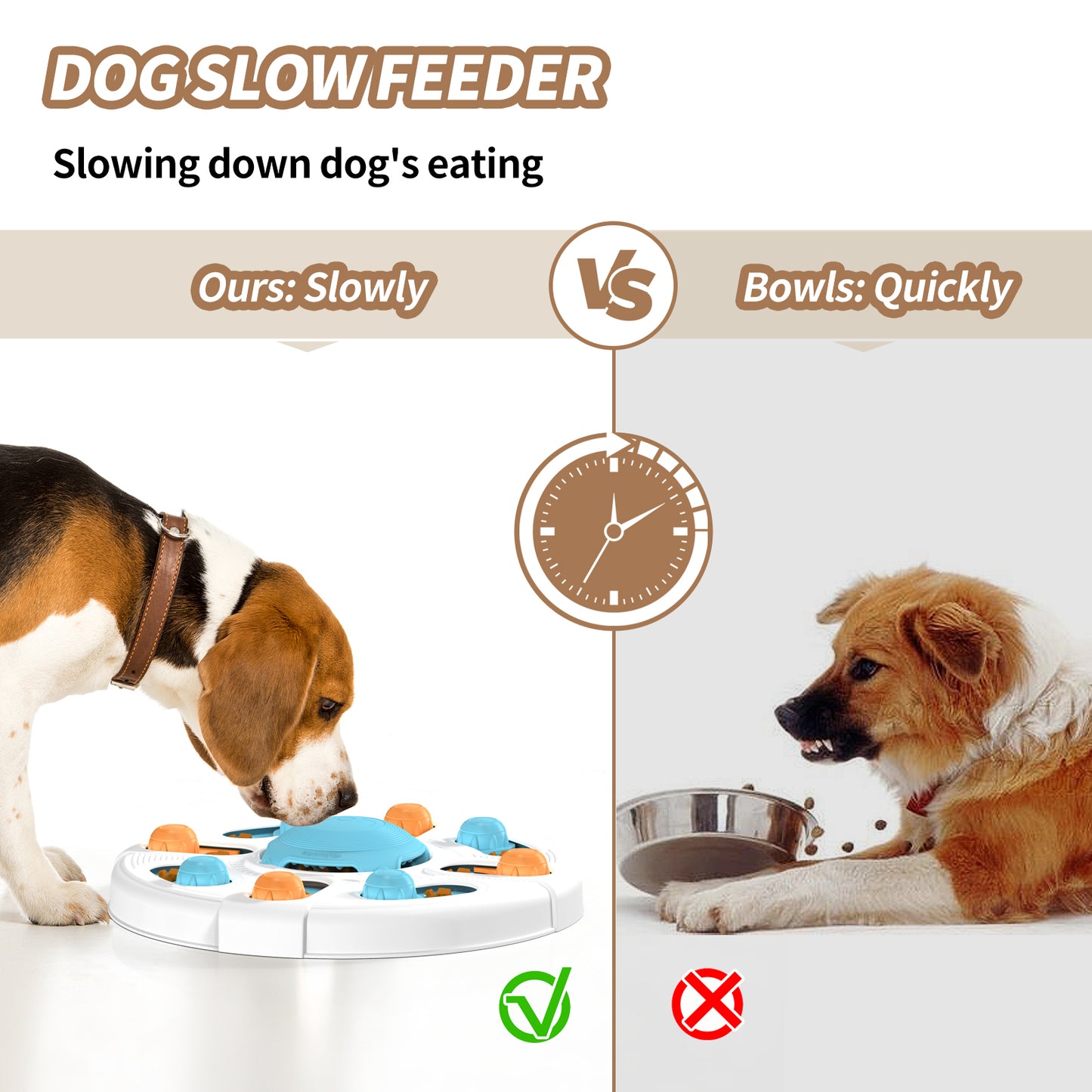 Uah Pet 2-in-1 Treat Dispensing Dog Puzzle Toys