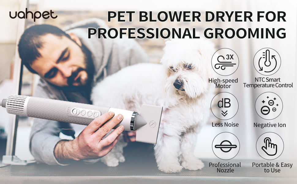 Uah Pet Fluffy-1 High-Velocity Dog Hair Dryer