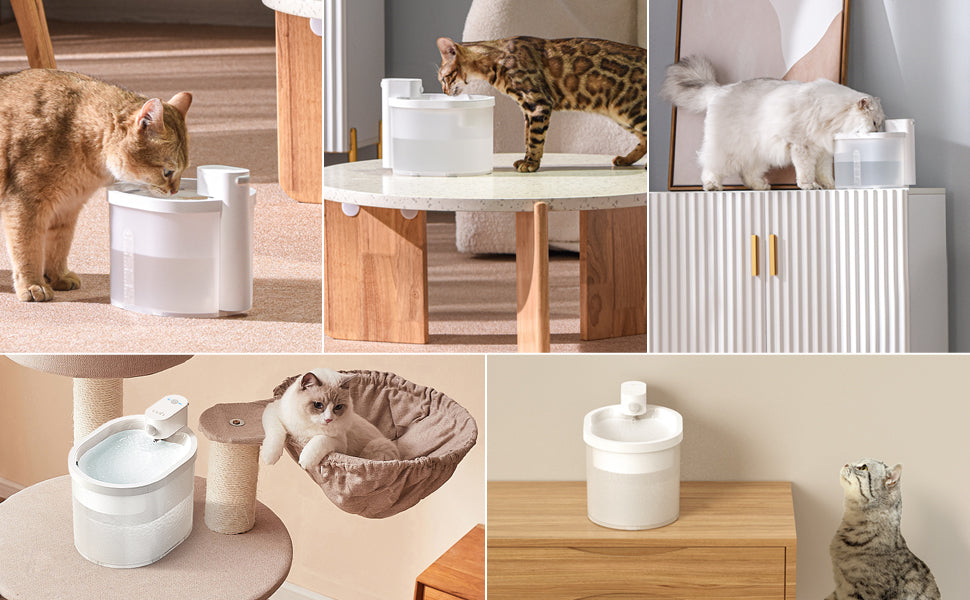 Uah Pet - ZERO Wireless And Automatic Cat Water Fountain