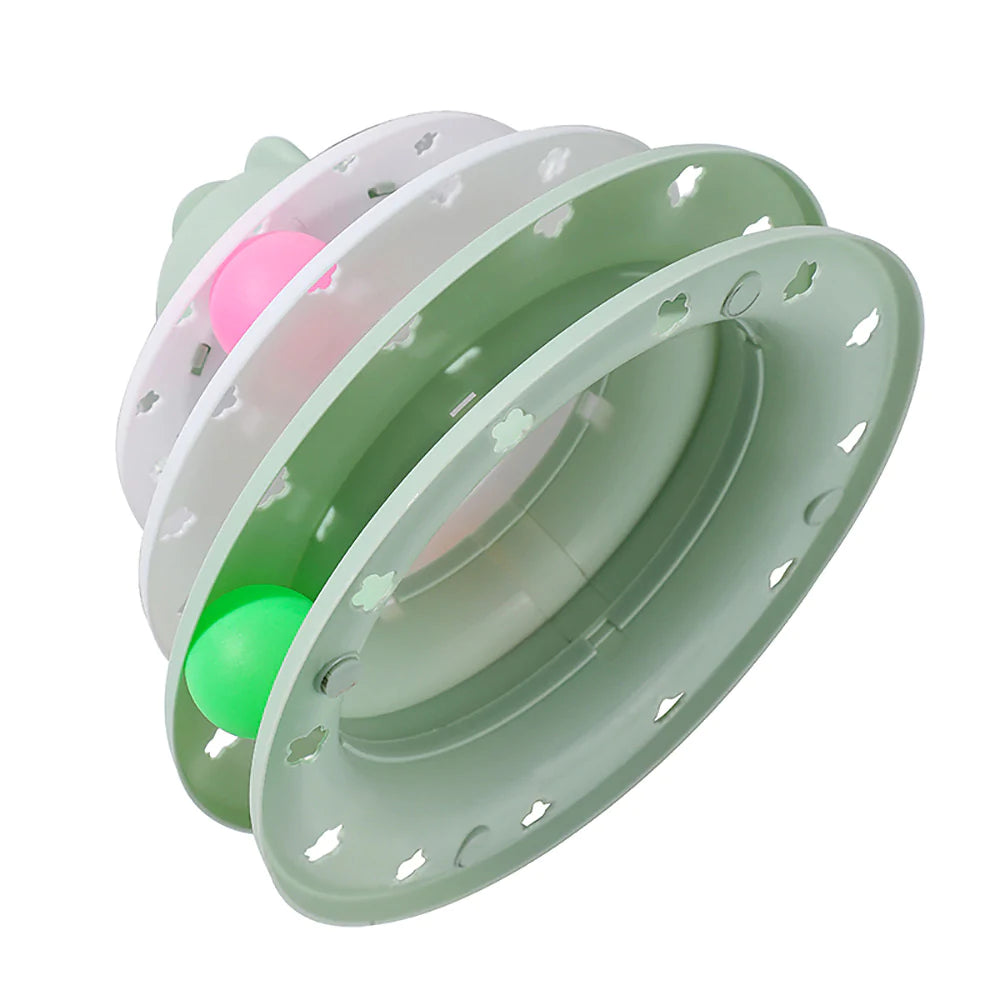 Colorful Star Tracks With Balls Interactive Cat Game Toy