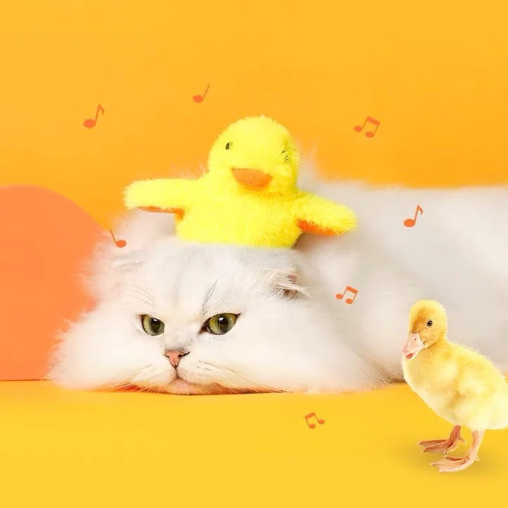 Flapping Duck Toy with Catnip Moving Cat Kicker - Touch Activated Interactive Electric Cat Plush Toy