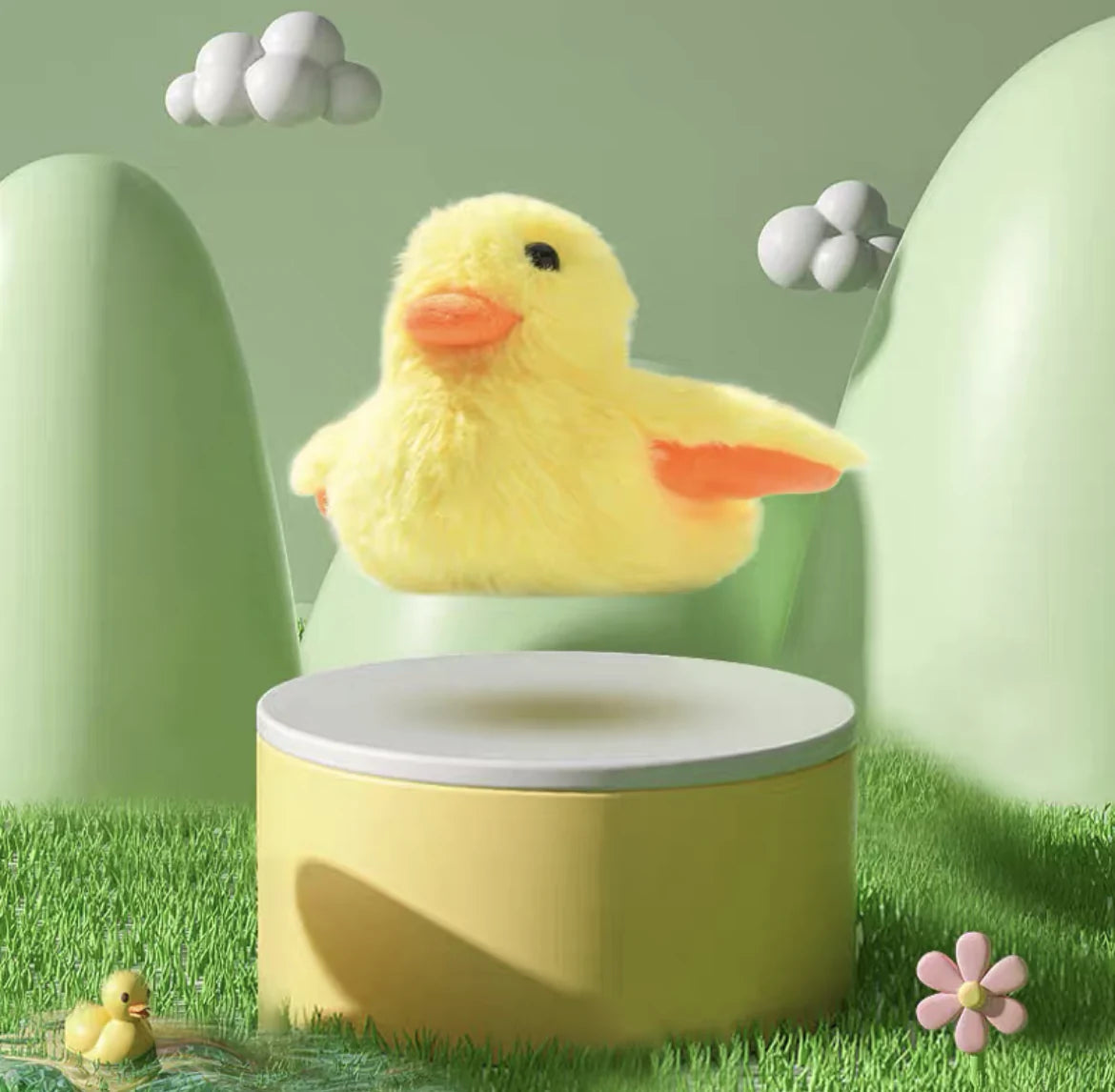 Flapping Duck Toy with Catnip Moving Cat Kicker - Touch Activated Interactive Electric Cat Plush Toy