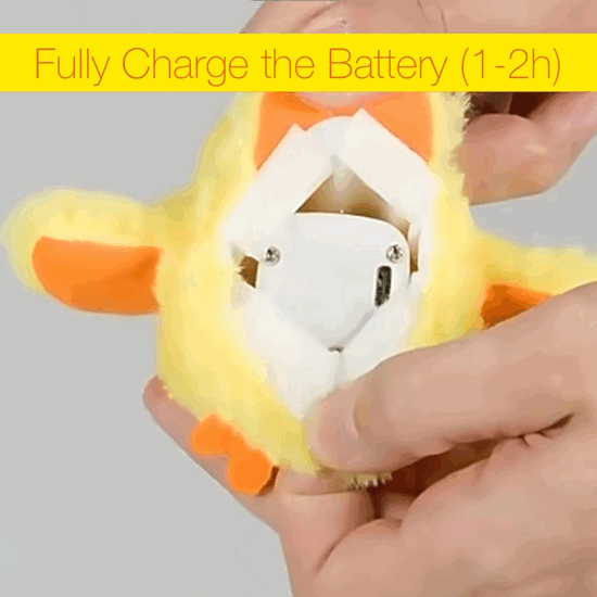 Flapping Duck Toy with Catnip Moving Cat Kicker - Touch Activated Interactive Electric Cat Plush Toy