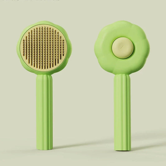 Self-Cleaning Pet Grooming One-Click Hair Brush - Donut
