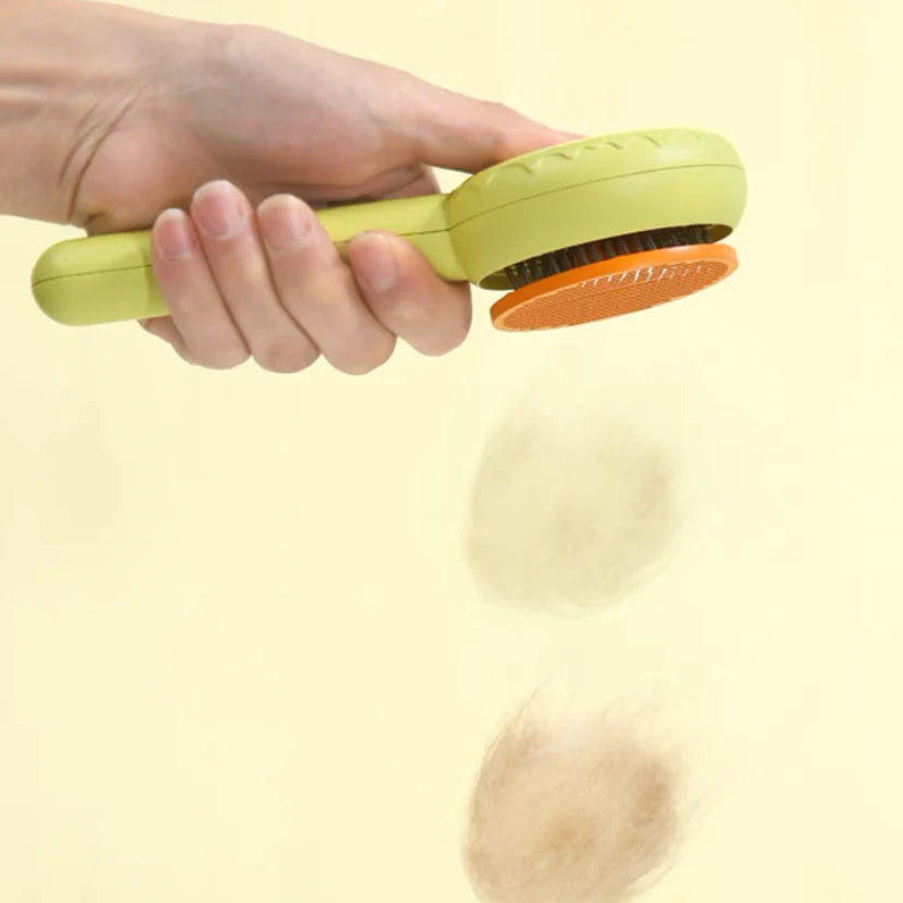 Self-Cleaning Pet Grooming One-Click Hair Brush - Donut