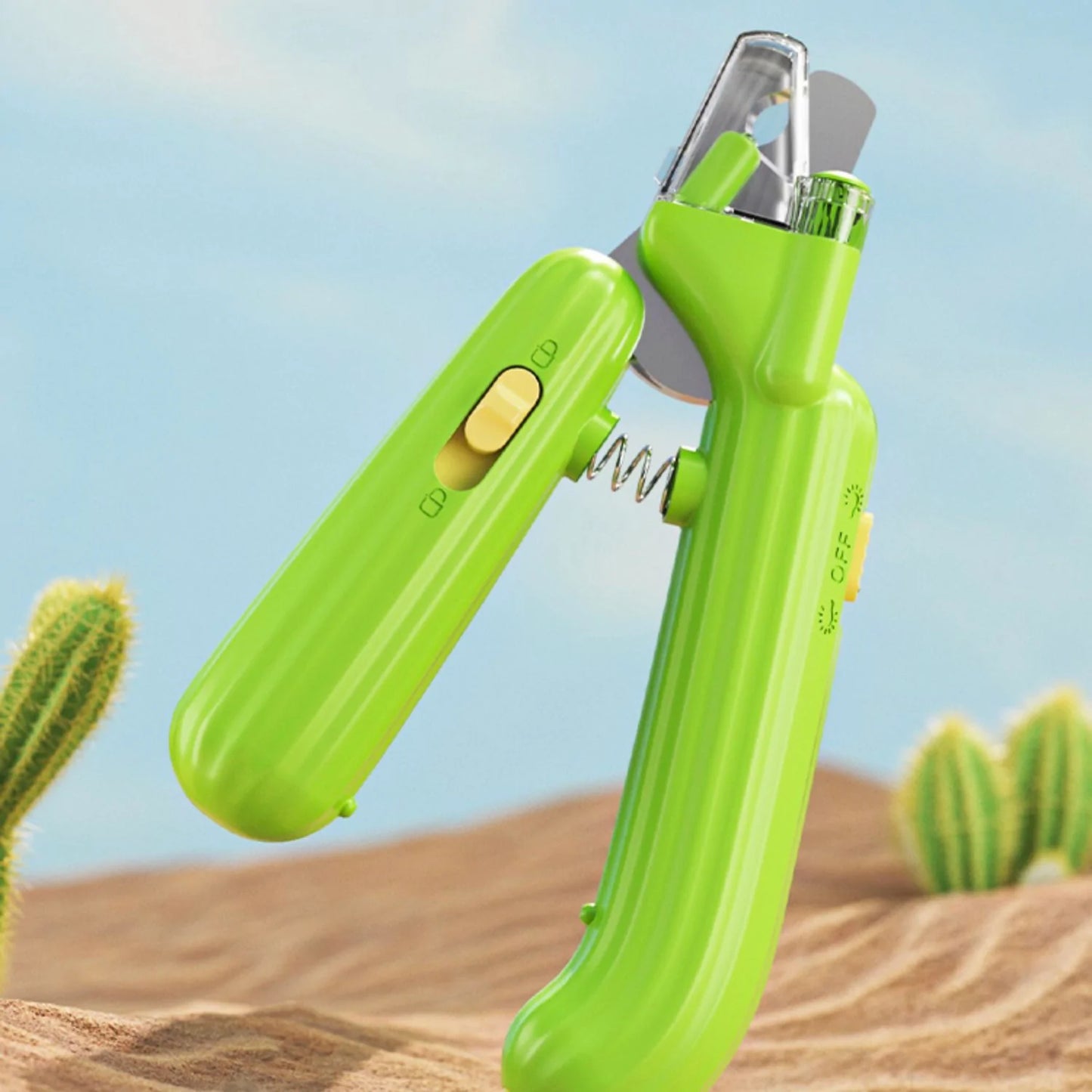 LED Pet Nail Clipper Claw Trimmer - Cactus