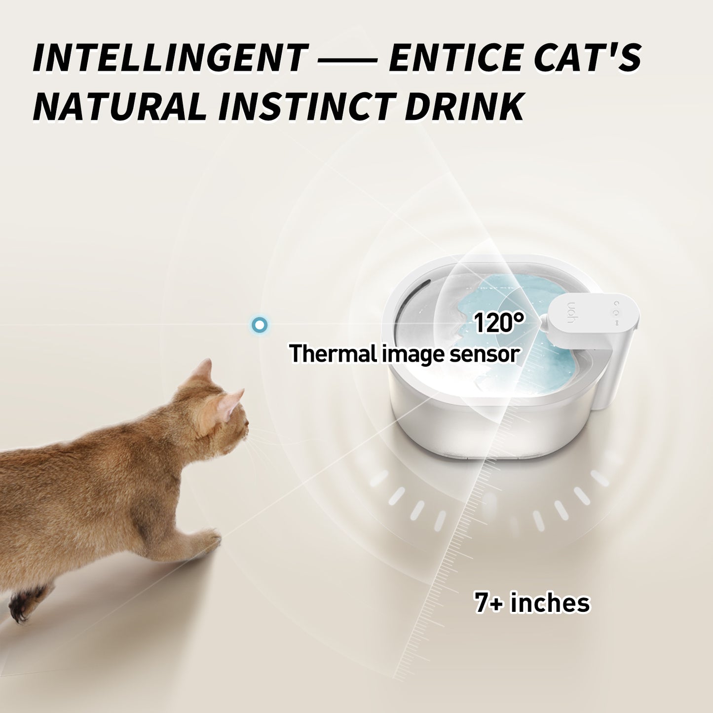 Uah Pet - ZERO Wireless And Automatic Cat Water Fountain