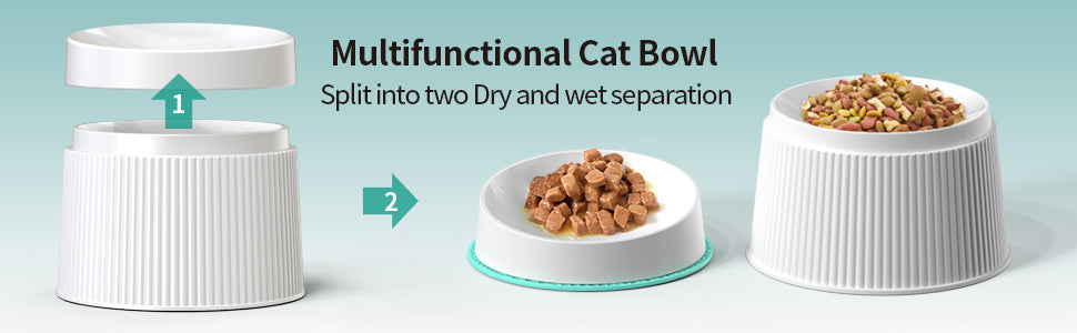 Uah Pet - Elevated Cat Bowls