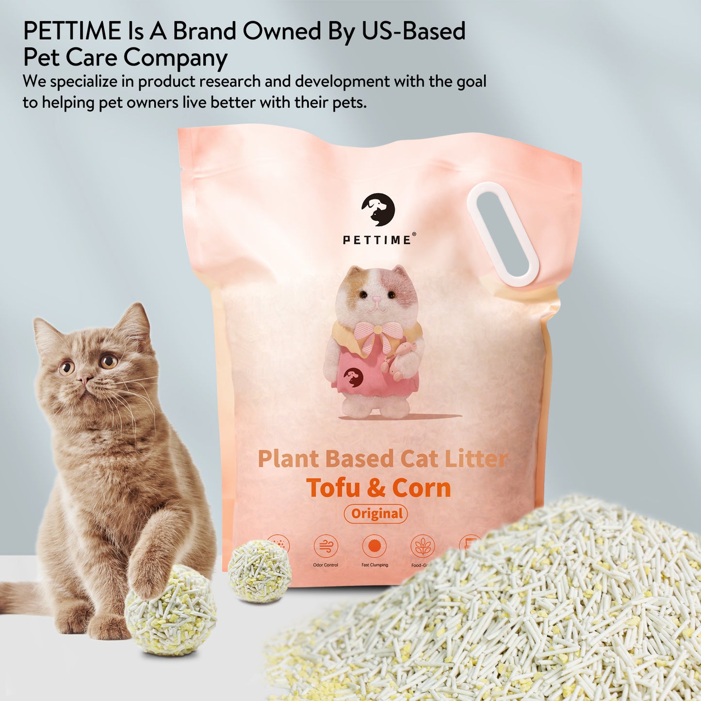 PETTIME Tofu & Corn Cat Litter